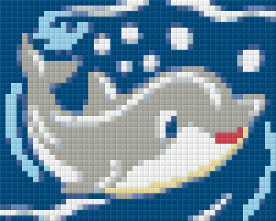 Happy Dolphin One [1] Baseplate PixelHobby Mini-mosaic Art Kit image 0